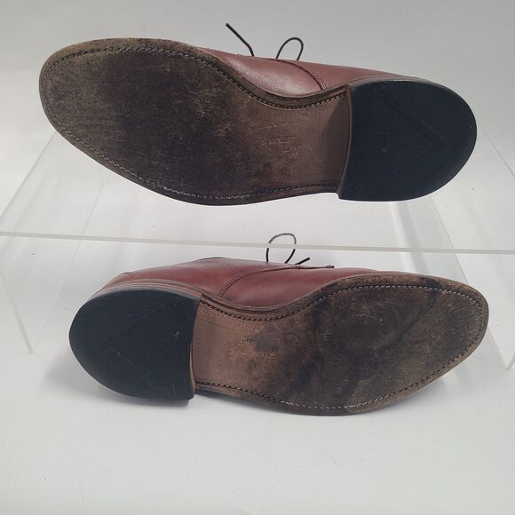 Allen Edmonds Hersey Mens 10 D Oxfords Chili Weave Leather Split Toe Derby Shoes - Picture 5 of 9